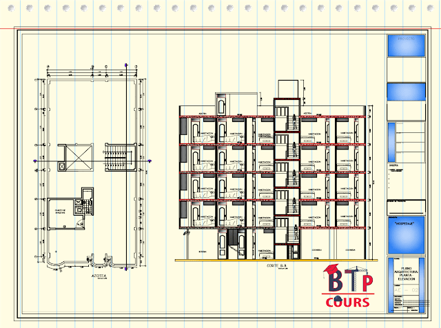 Plan R+5 Complet en DWG