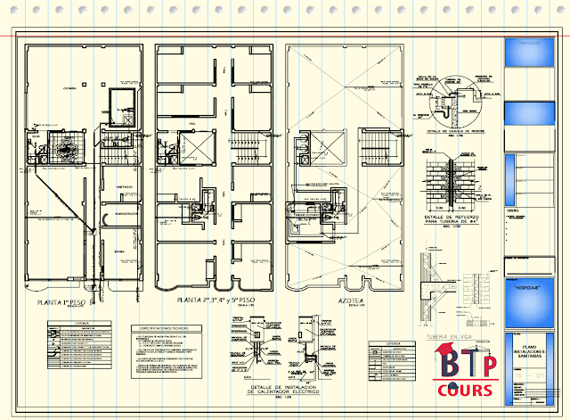 Plan R+5 Complet en DWG