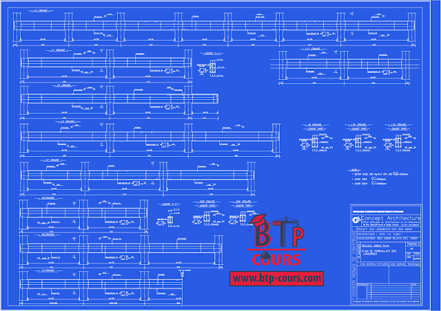 plan B.A coffrage ferraillage sur www.btp-cours.com