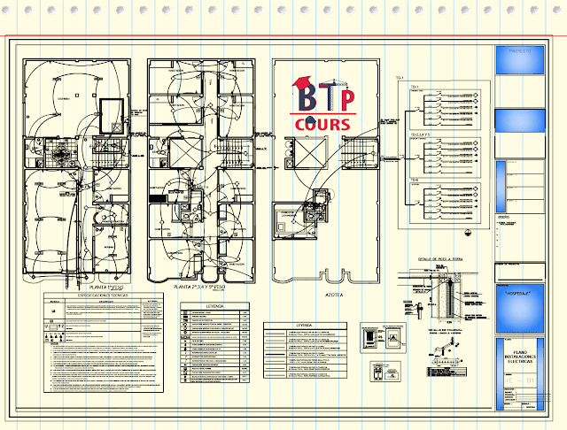 Plan R+5 Complet en DWG
