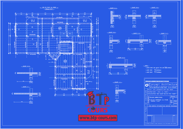 plan B.A coffrage ferraillage sur www.btp-cours.com